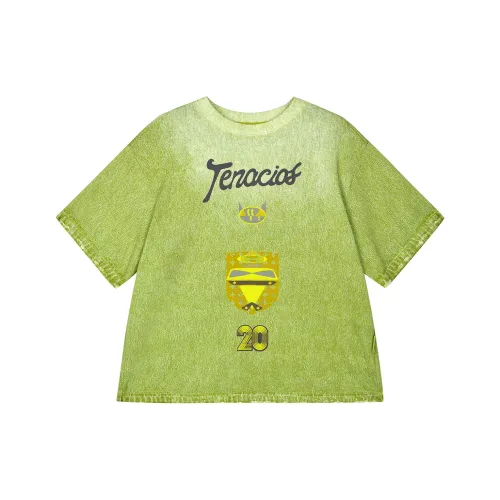 Woobaby 100% хлопок, охлаждающий T-рубашка, деним, с принтом, горохово-зеленый, для детей в возрасте 3-7 лет