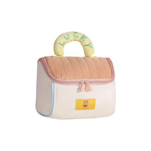 GEANNUO Cute Little House Makeup Bag Portable Large Capacity Portable Makeup Bag Travel Cosmetic Bag Cosmetic Bag