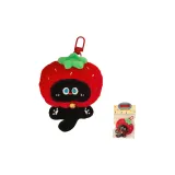 Подвеска в виде клубничного ободка с котенком