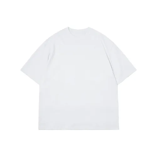 LUANBU Круглый вырез Минималистичный Универсальный Базовый слой Базовый Свободный крой Повседневный Внутренний слой Короткий рукав Т-рубашка Унисекс Однотонный