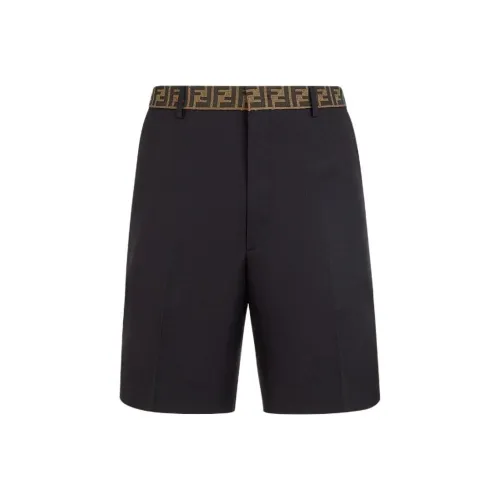FENDI Мужские Повседневные Шорты Черные