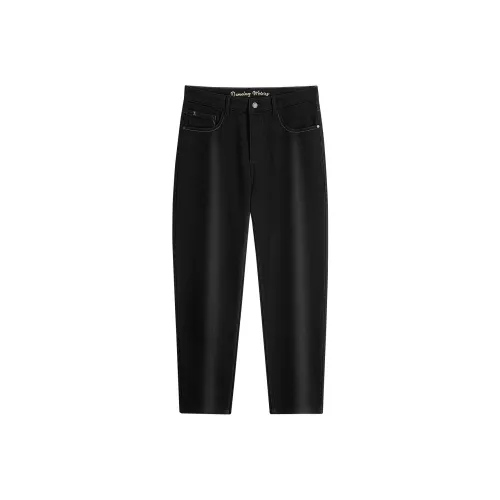 YULANGGONGWU 001 Черные Мужские Джинсы