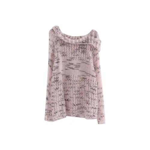 LOWEAR Net Off Плечевая пуговица KNIT Трикотаж Женские