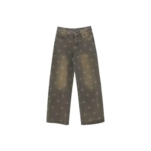 GOOSELIAR Желтый Унисекс Джинсы