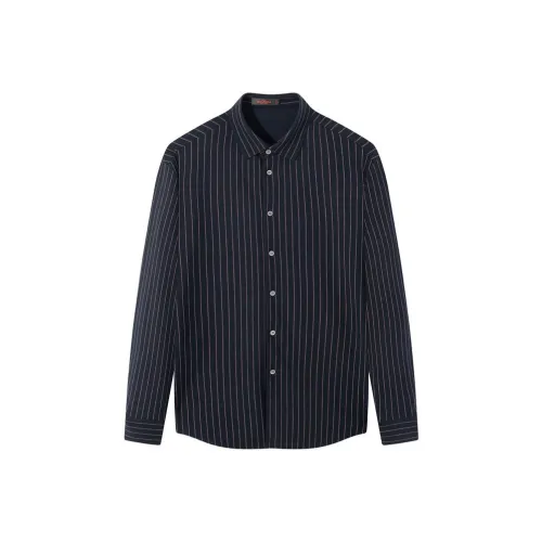 Seven Темно-синие мужские рубашки