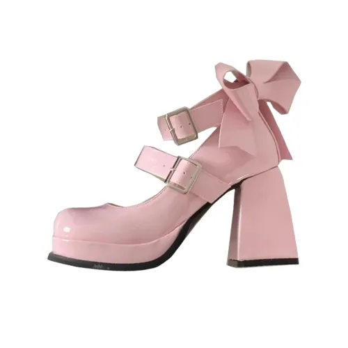 Wuji Грубый каблук Высокие каблуки 9 см Женские