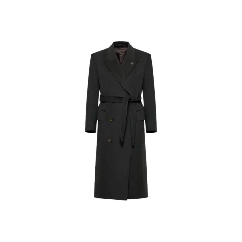 LARDINI Черное Зеленое Мужское Пальто