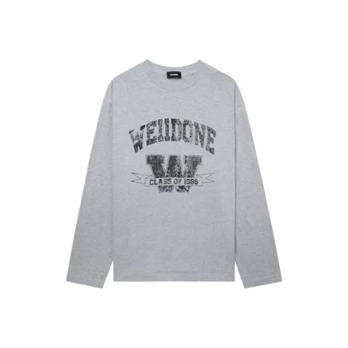 WE11DONE Серый Женские T-рубашки