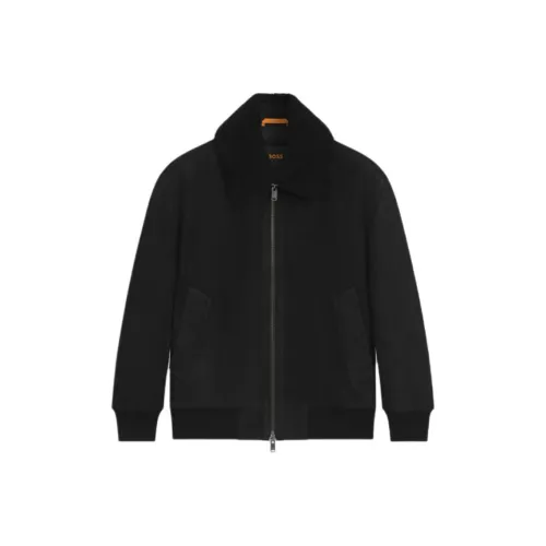 Hugo Boss Черные Мужские Кожаные Куртки