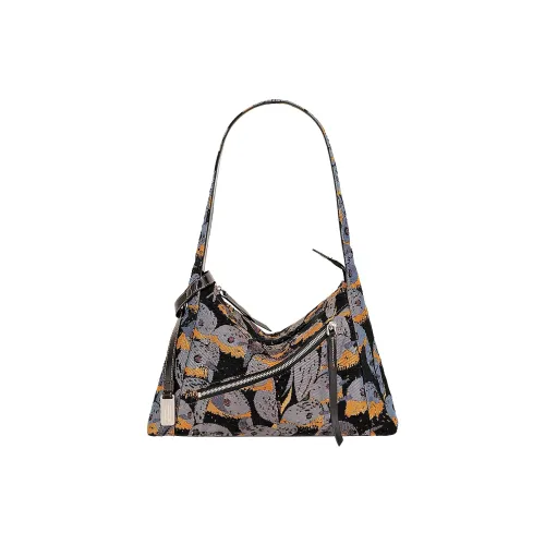 Great Dog and Black Horse Хобо Сумка Сумка через плечо Средняя Женская Ласточка Синий