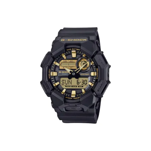 CASIO GA 010 Collection Кварцевый механизм Смольный ремешок Часы унисекс Черный циферблат