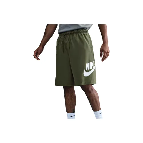 Nike Club Medium Olive White Men's Casual Shorts Nike Клуб Средний Оливковый Белый Мужские Повседневные Шорты