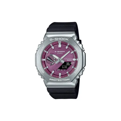 CASIO 2100 Collection Солнечный Кварцевый Механизм Смольный Ремешок Часы Унисекс Фиолетовый Циферблат