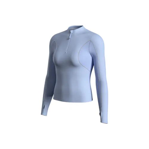 TOSWIM Двухкомпонентный купальник женский светло-синий бабочка панель