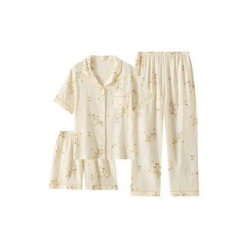MIANQU Ecru Женские Пижамные Комплекты
