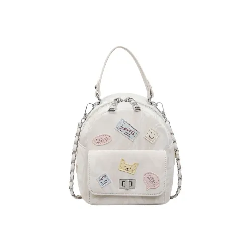 Juju Jimmy ПУ (полиуретан) Рюкзак Женские Узор Белый Лунный Белый