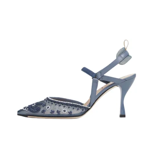 FENDI Colibrì Lite Узкий каблук Высокие каблуки 8,5 см Женские Синий