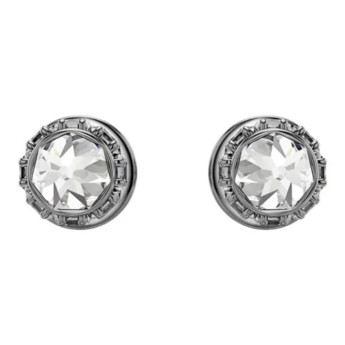 Серьги-гвоздики Crystal Swarovski Унисекс Белый