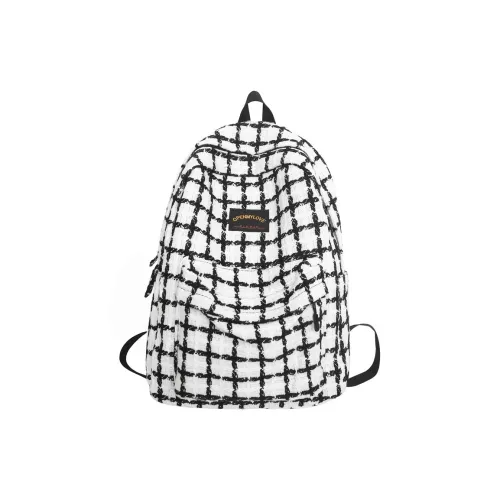 TAIGENU Хлопок лен смесь рюкзак унисекс белый черный