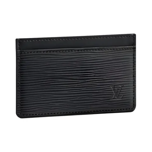LOUIS VUITTON Кожа Держатель для карт Женские Черный