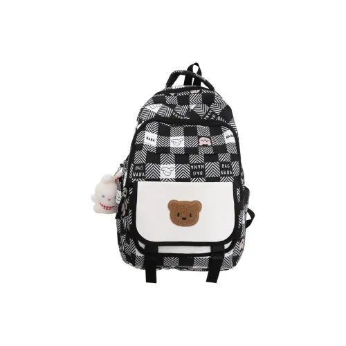 Wiersaam Nylon Backpack Standard Unisex Black Gray Wiersaam Нейлон Рюкзак Стандартный Унисекс Черный Серый