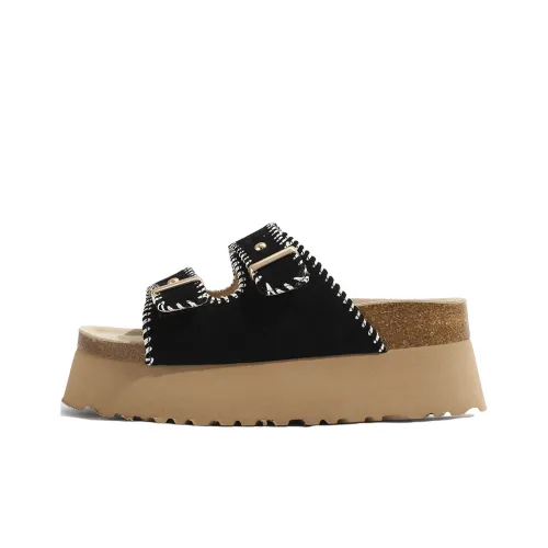 Lan Miao Резиновая обувь Birkenstock Женская Черная