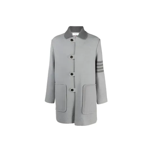 THOM BROWNE Серый Мужской Пальто