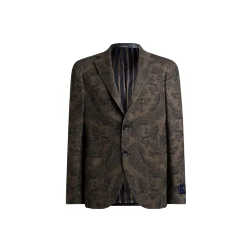 ETRO Коричневый Мужской Деловой костюм