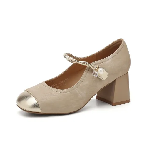 SHOUBA Грубый каблук Мэри Джейн Женские обувь