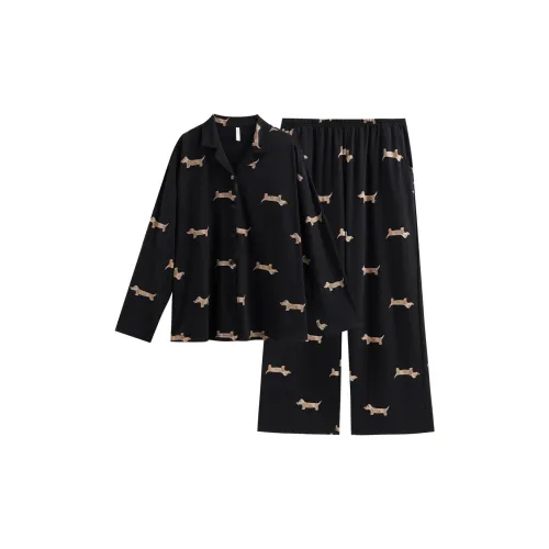 Same Language Пижамный комплект Женские Wuyi Черный · Крокодил с принтом