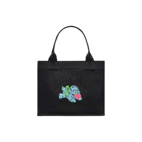 GANNI Хлопок Сумка Сумка через плечо Унисекс Черная