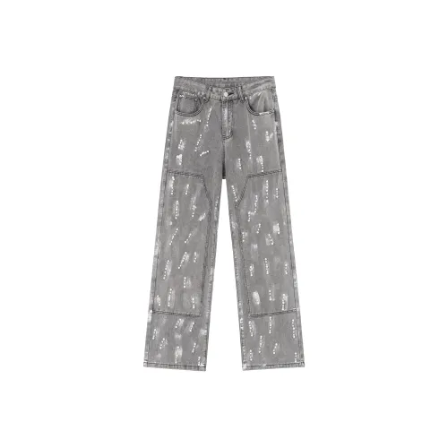 XINYINSU x P D 25FW Джинсы Унисекс Парный