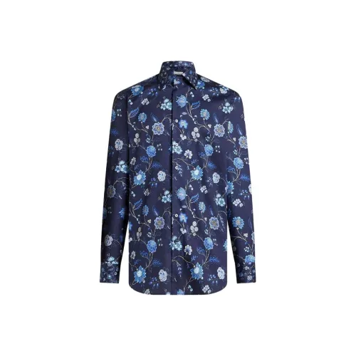 ETRO Мужские Синие Рубашки