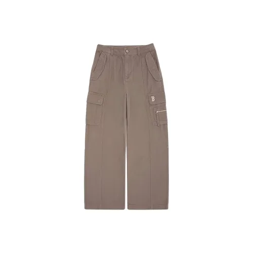 MLB Boston Red Sox Basic Collection 25FW Карго Брюки Женские Светло-Коричневый