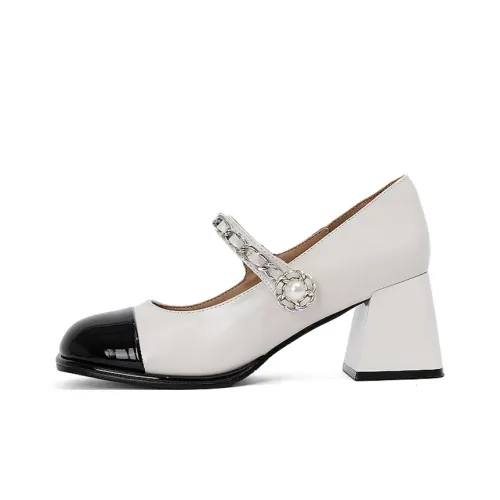 FHPTM Грубый каблук Туфли Мэри Джейн Женские