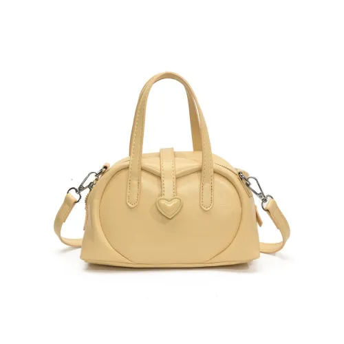 DIFFERENT FACES ПУ (полиуретан) Сумка через плечо Сумка на плечо Стандартная Женская Светло-желтая