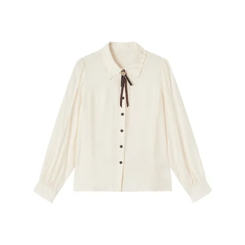 XIANGYING Цапельно-белый Женские Рубашки
