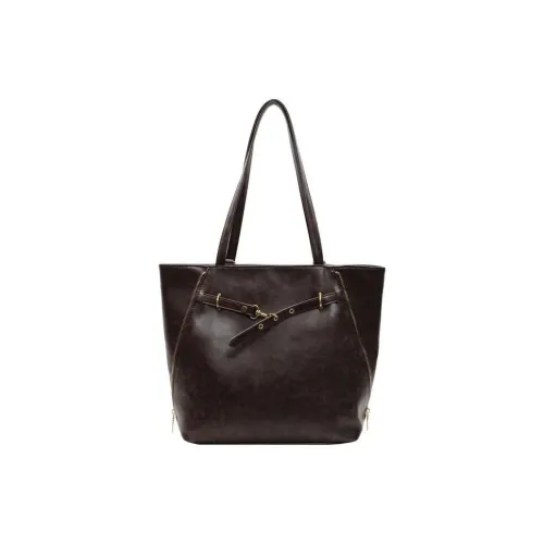 RKM PU (полиуретан) Сумка через плечо Стандартная Женская Кофейно-коричневая