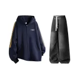 Комплект одежды (Темно-синий топ + черные штаны)