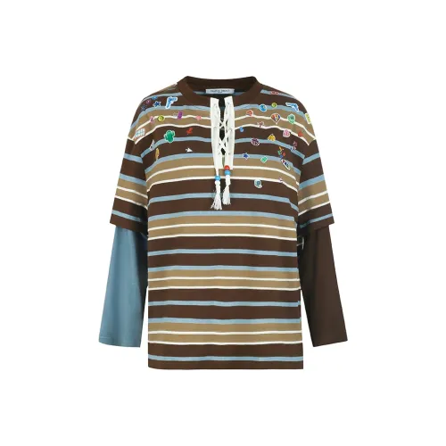 Valeria Obbaco Коричневый Унисекс T-рубашки