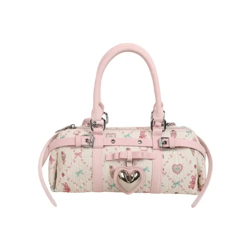 G.DUCKKIDS ПУ (полиуретан) Сумка через плечо Большая Серсакер Розовый Медведь