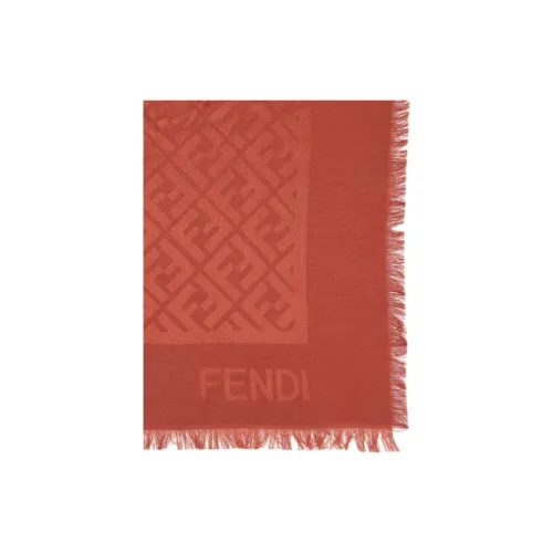 FENDI Шелковая палантины Женские Коричневый