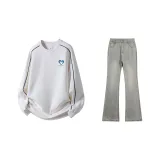 Комплект одежды (Свитшот Pearl White + Штаны Smoke Gray)