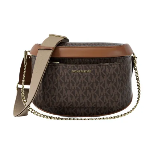 MICHAEL KORS Slater Покрытый холст Сумка на плечо Средний размер Стандартный Женский Желудево-коричневый