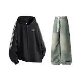 Комплект (черный топ+желтые грязевые штаны)