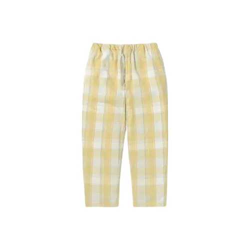Thisisneverthat Big Клетка Фланелевые Брюки Желтые Повседневные Брюки Унисекс