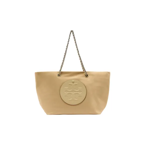 TORY BURCH Ella Ткань Синтетическая кожа Сумка-тоут Сумка для покупок Сумка Сумка через плечо Средний Женская Пралине Цвет