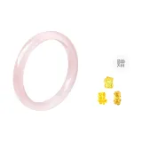 Браслет с глазурью "Кошачий глаз" [Персиково-розовый]