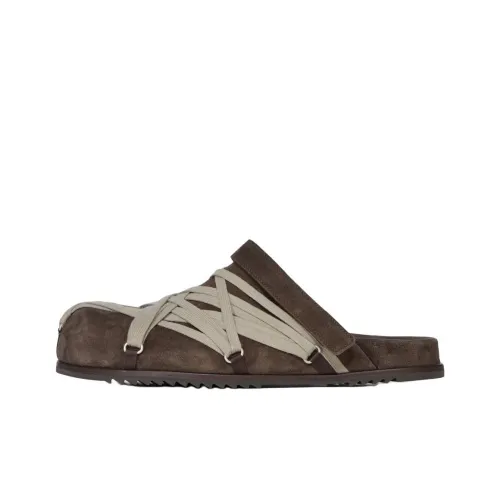 RICK OWENS совместный бренд RO Домашние тапочки Женские Коричневый