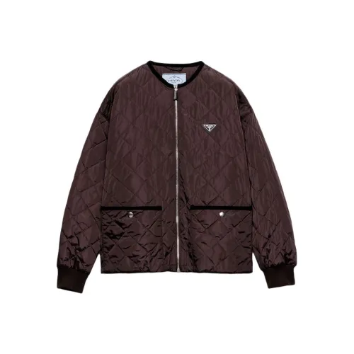 PRADA Темно-коричневые женские куртки